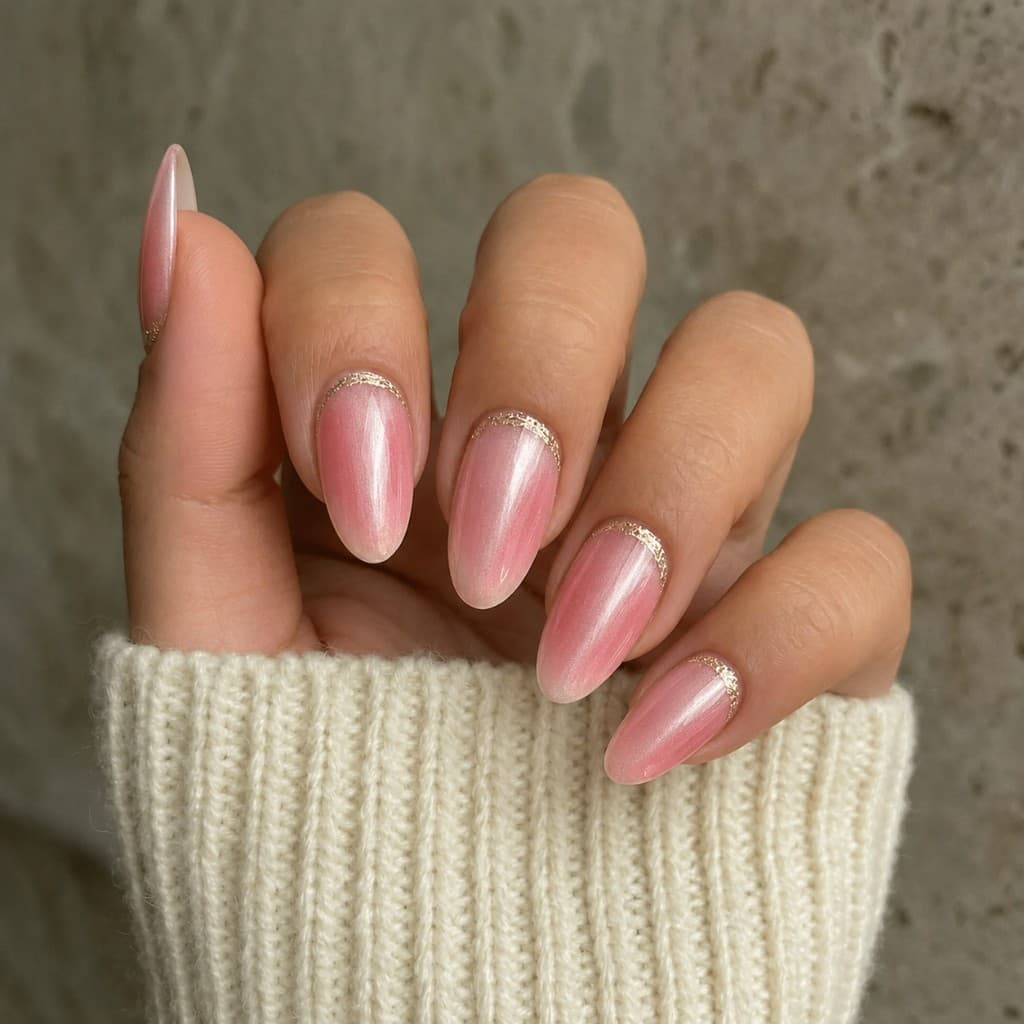 Coral Glow Semi-Cured Gel Nail Wrap Kit