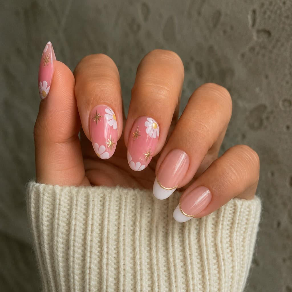 Daisy Dream Semi-Cured Gel Nail Wrap Kit